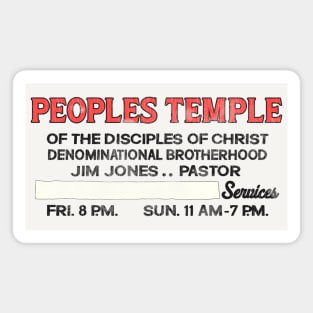 PEOPLES TEMPLE Church Sign Magnet